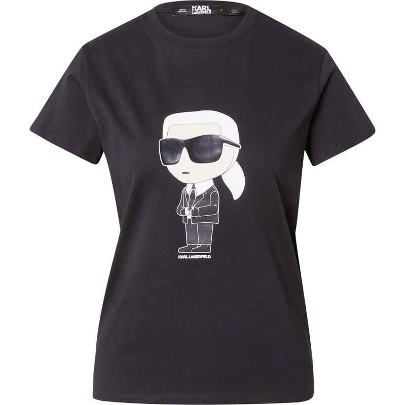 Karl Lagerfeld Tričko Ikonik 2.0 čierna / biela 37336995