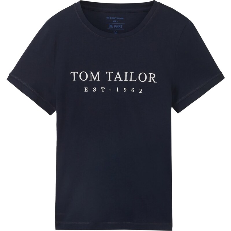 TOM TAILOR Tričko námornícka modrá / biela 62091190