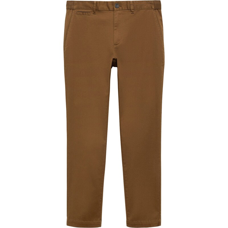 MANGO MAN Chino nohavice Prato hnedá 62541508