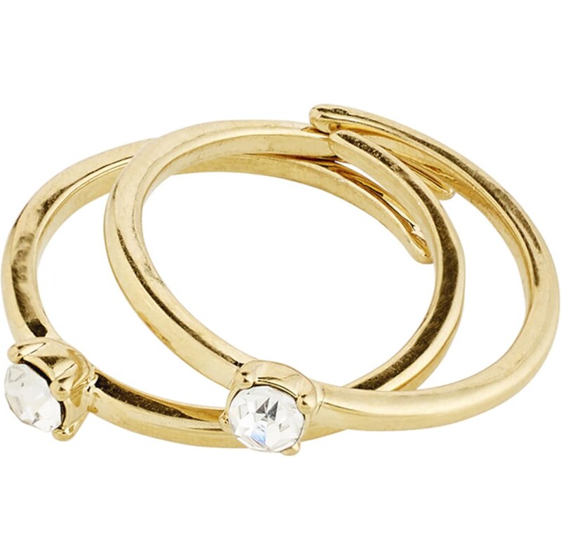 Pilgrim Prsteň Sky zlatá / priehľadná 62661272