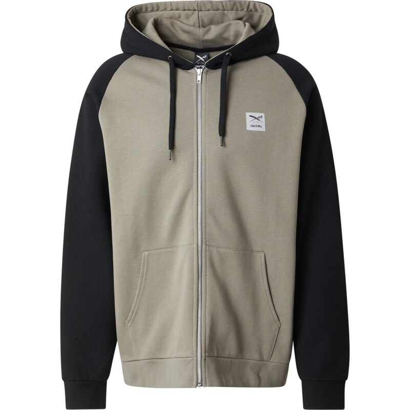 Iriedaily Tepláková bunda De College 2 pastelovo zelená / čierna 62854744