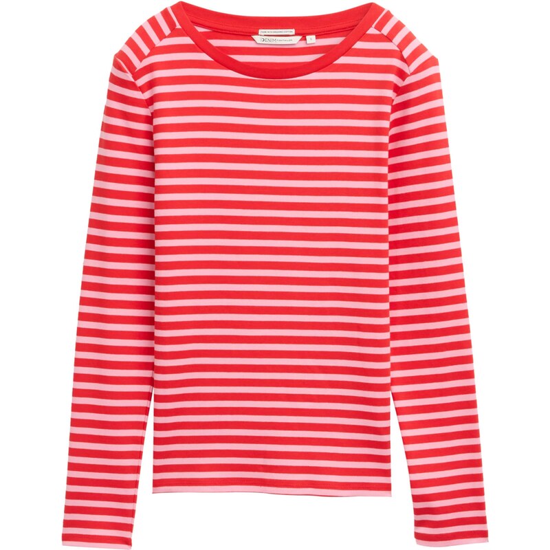 TOM TAILOR DENIM Tričko ružová / červená 67619333