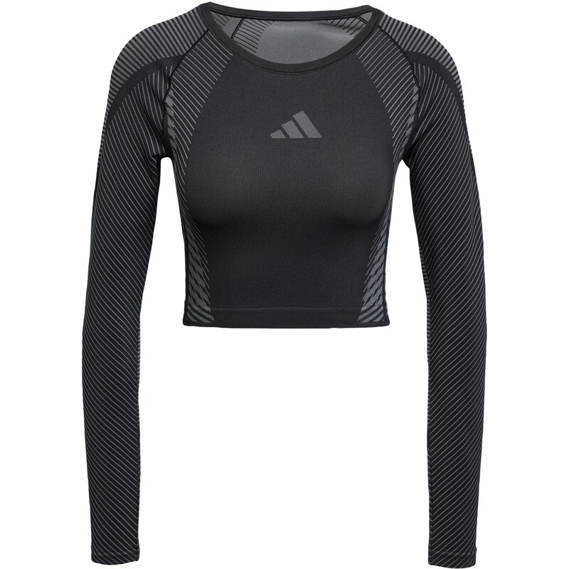 ADIDAS PERFORMANCE Funkčné tričko Seamless Knitted Long Sleeve sivá / 62392102