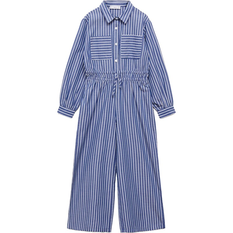 MANGO KIDS Overal Wendy zafírová / biela 61947917