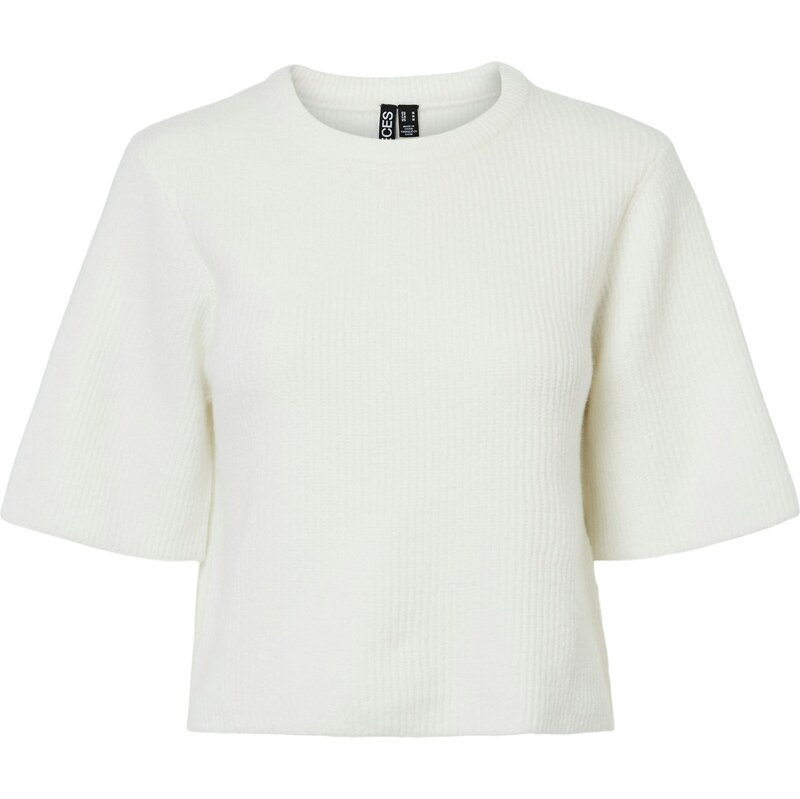 PIECES Sveter šedobiela 61948101