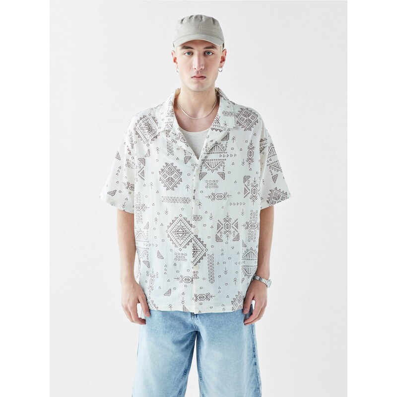 VAMOS CLO Košeľa sivá / šedobiela 61944391