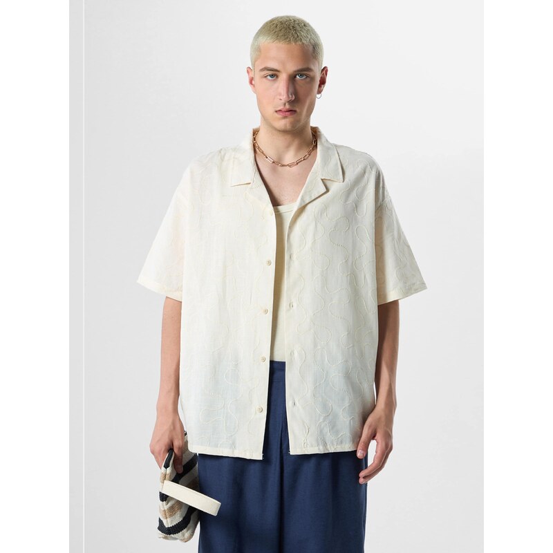 VAMOS CLO Košeľa šedobiela 61944392