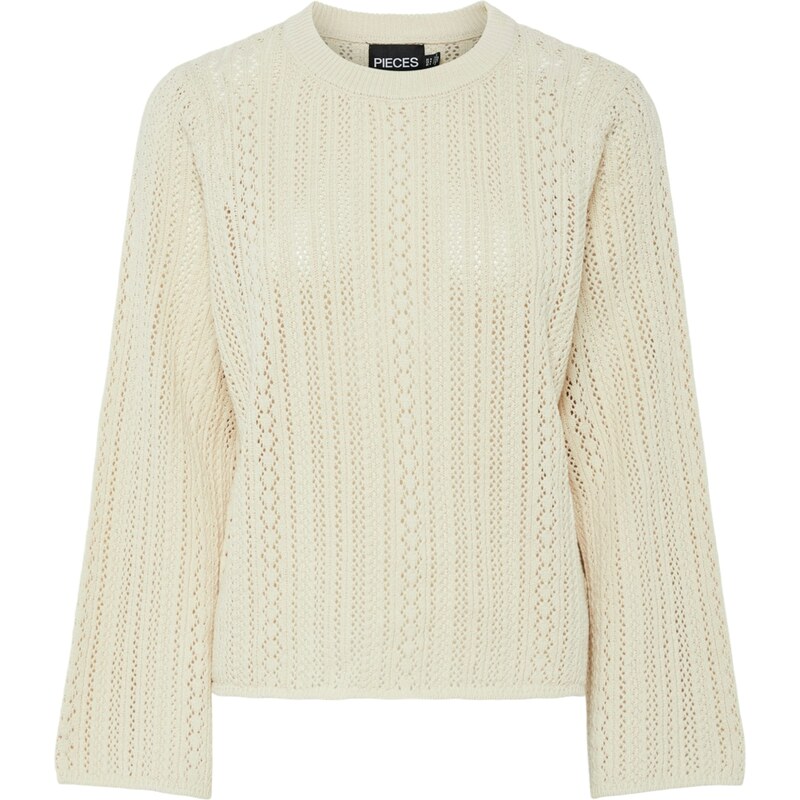 PIECES Sveter PCNUKA krémová 61949054