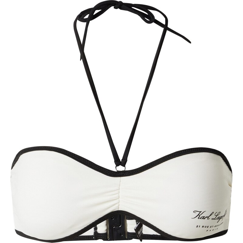 Karl Lagerfeld Bikinový top Hotel krémová / čierna 61947040