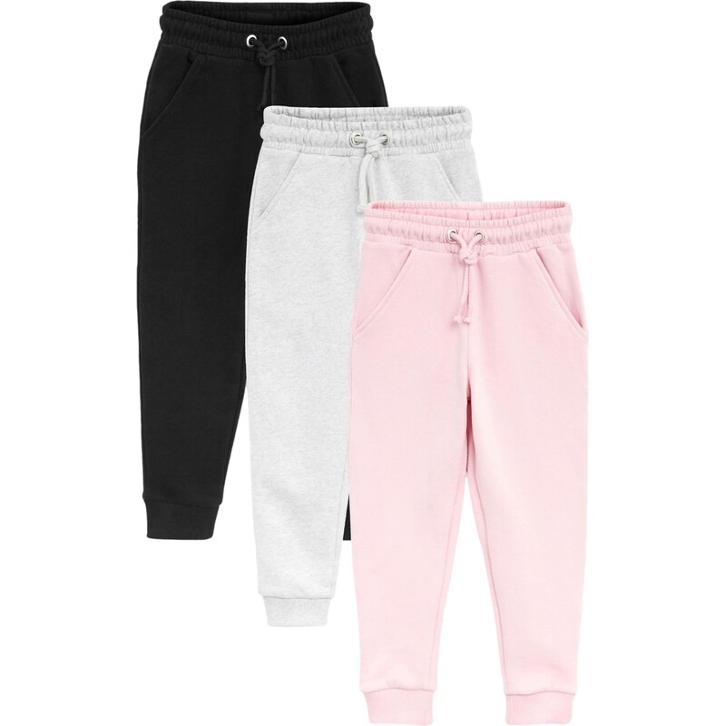 Next Nohavice sivá melírovaná / ružová / čierna 62133855