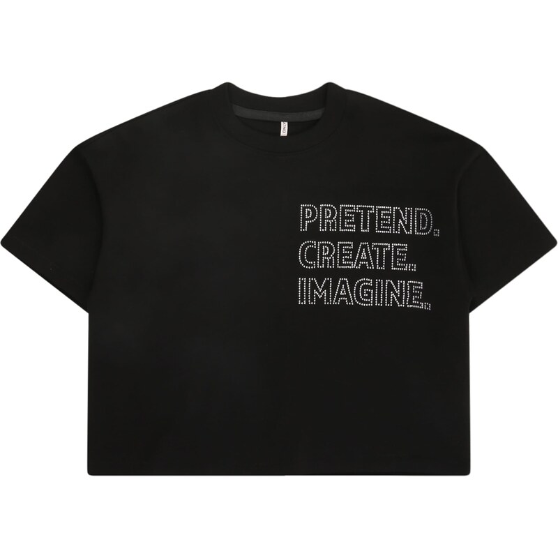 ONLY GIRLS Tričko KOGRIRI čierna / strieborná 62908362