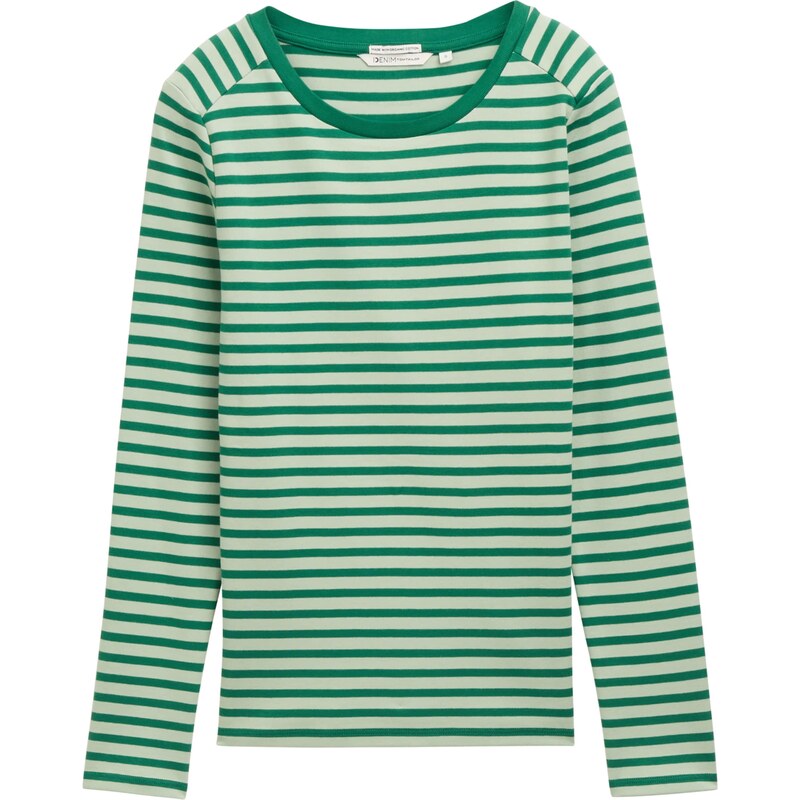 TOM TAILOR DENIM Tričko jedľová / pastelovo zelená 61948336