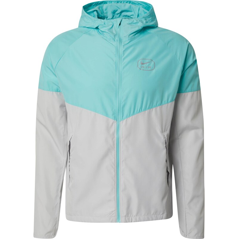 Nike Sportswear Prechodná bunda AIR tyrkysová / svetlosivá / čierna 61949642