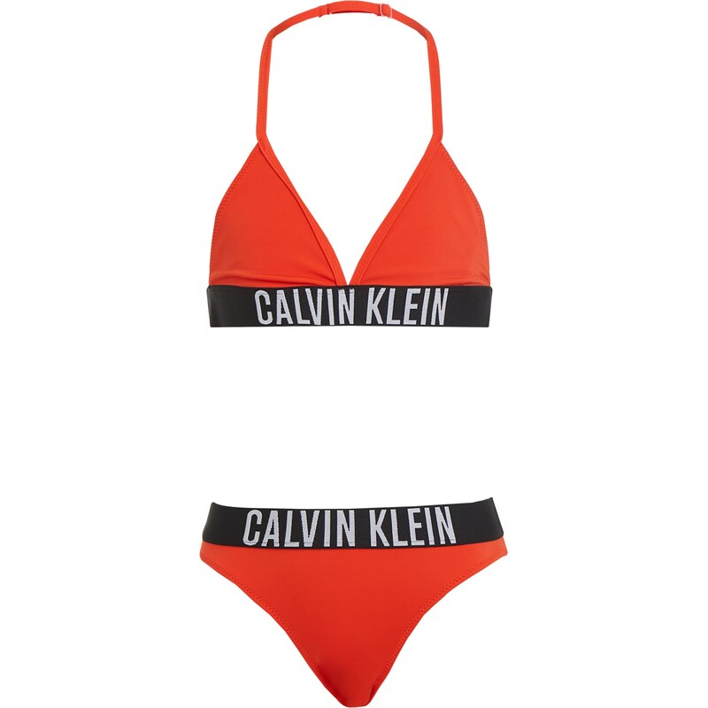 Calvin Klein Swimwear Bikiny Intense Power oranžovo červená / čierna / 61985851