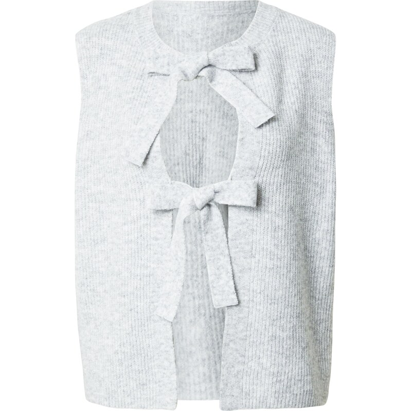 PIECES Pletená vesta svetlosivá 61950706
