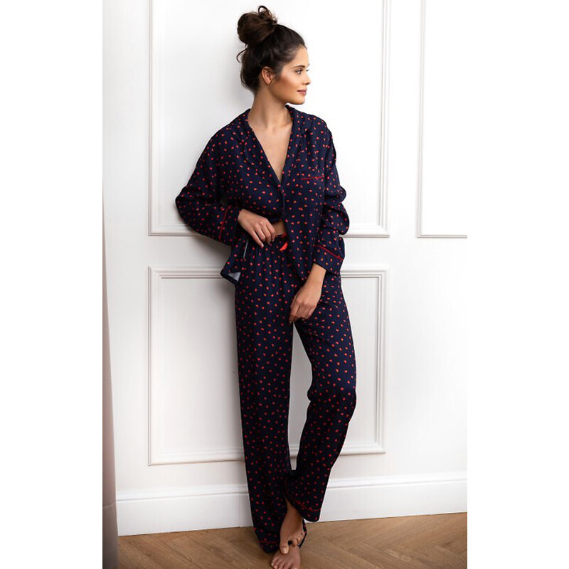 Sensis Luxusné pyžamo na gombíky so srdiečkami Sophia, Farba 61951889