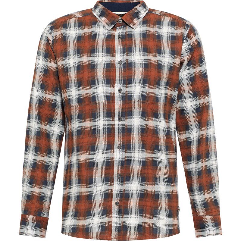 DreiMaster Vintage Košeľa modrá / hrdzavohnedá / biela 62224307