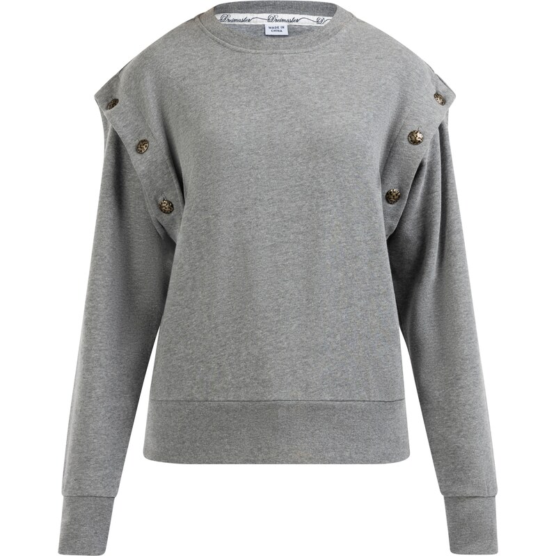 DreiMaster Vintage Mikina Takelage sivá melírovaná 62994263