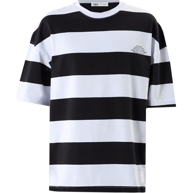 VAMOS CLO Tričko čierna / biela 62053045