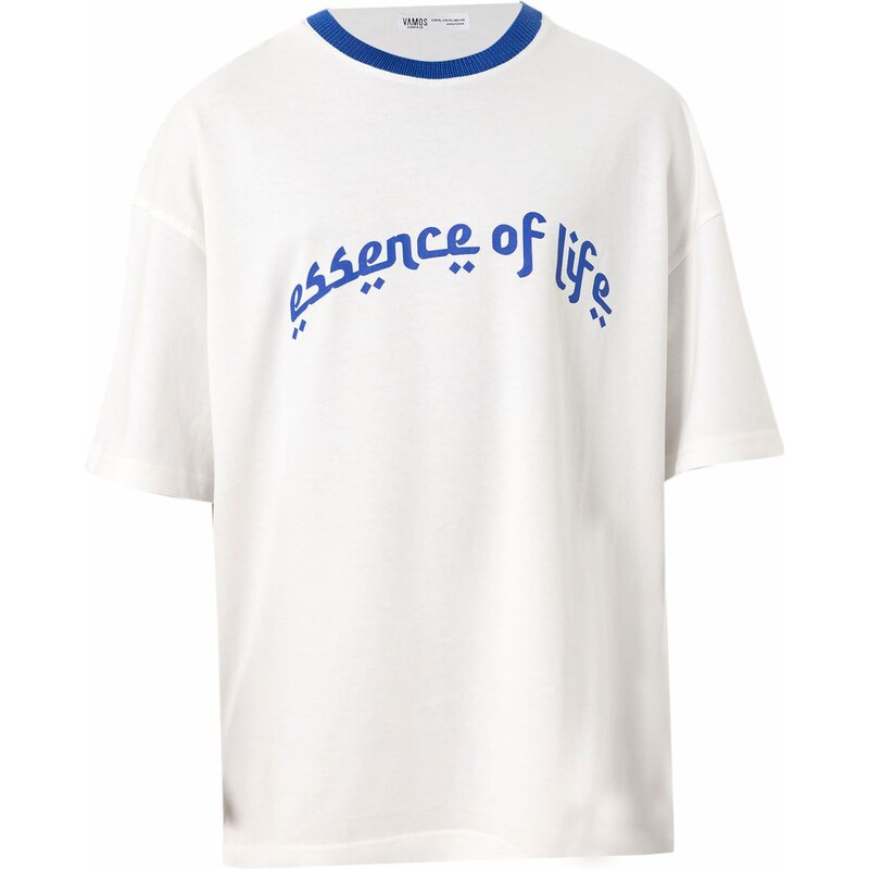 VAMOS CLO Tričko Forget-me-not modrá / šedobiela 62053196