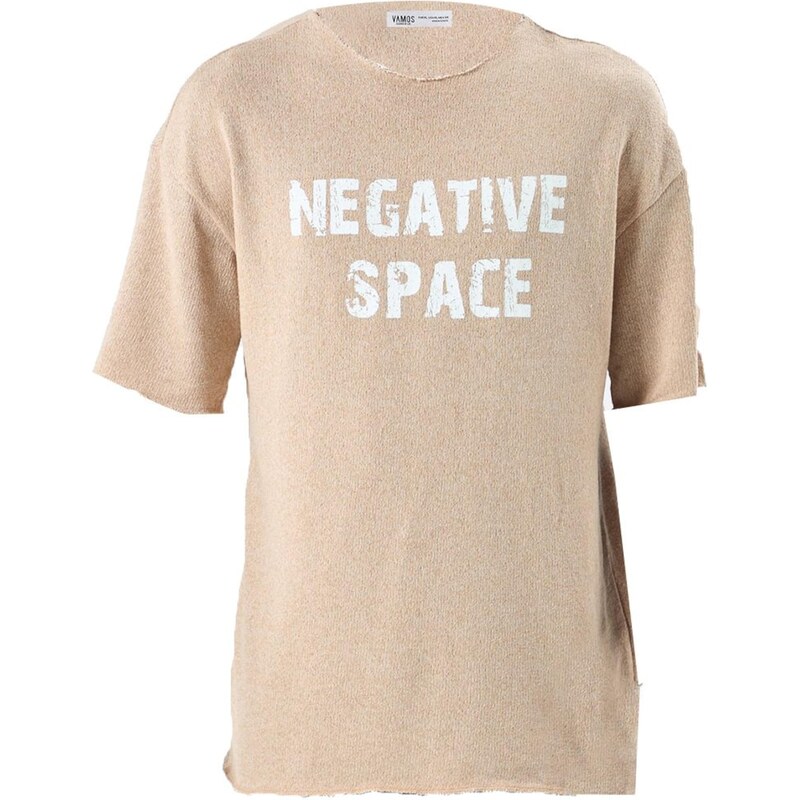VAMOS CLO Tričko svetlobéžová / biela 62053250