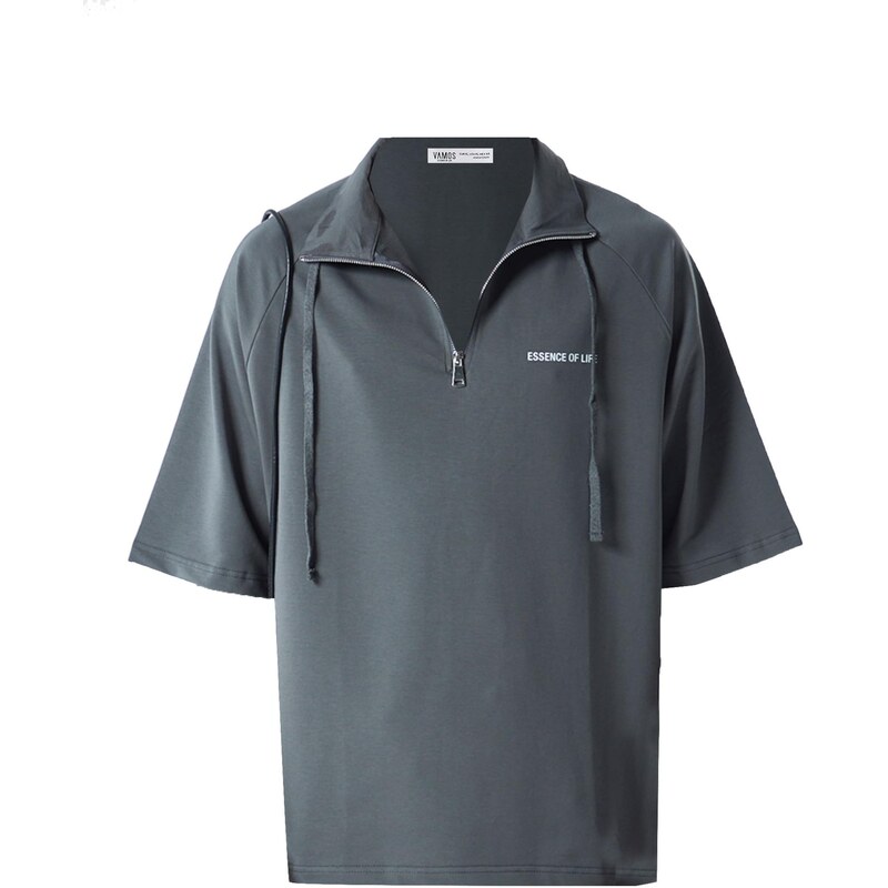 VAMOS CLO Tričko tmavosivá / biela 62053315