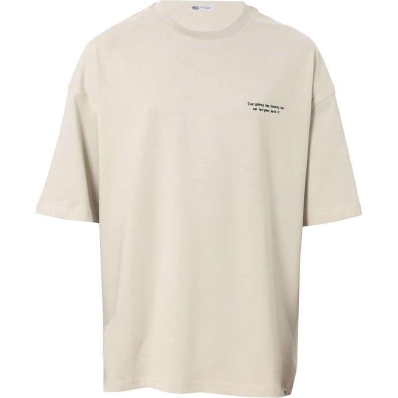 VAMOS CLO Tričko sivobéžová / čierna / biela 62053314