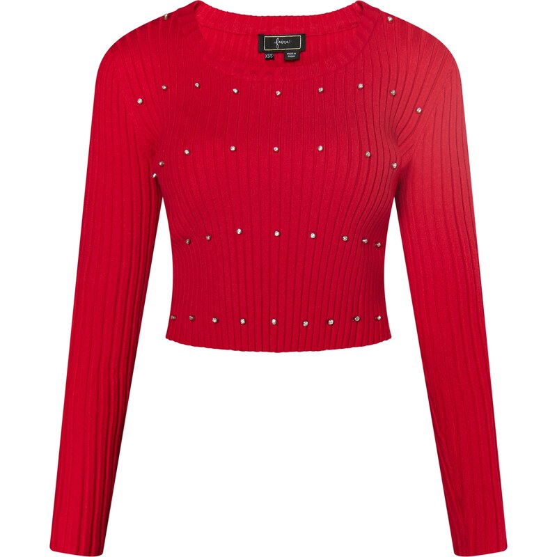 faina Sveter jasne červená / strieborná 62239696