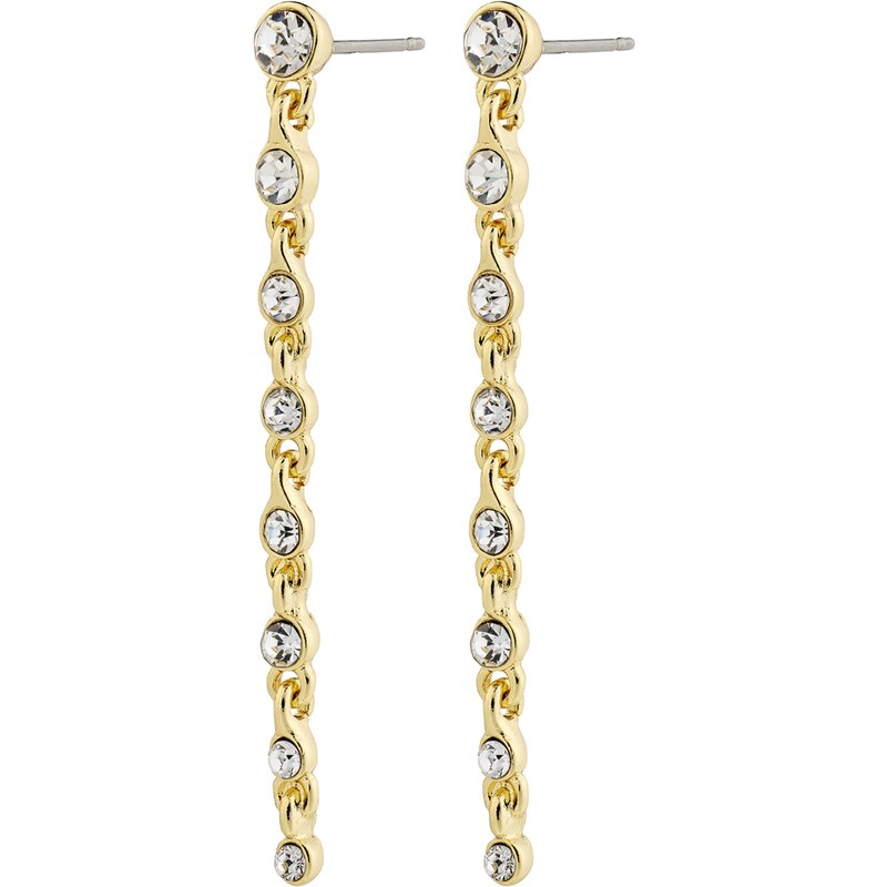 Pilgrim Náušnice Imogene zlatá / biela 62158158