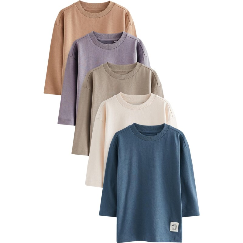 Next Tričko béžová / telová / námornícka modrá / hnedá / fialová 62111005