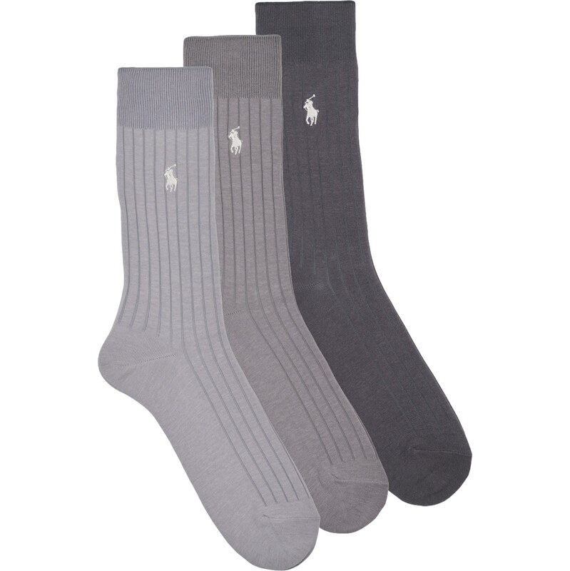 Polo Ralph Lauren Vysoké ponožky EGYPTIAN 3PK CREW SOCK 3 PACK Polo 62508580