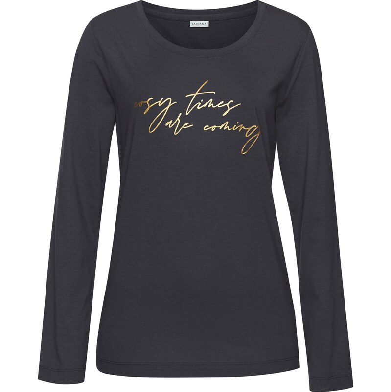 LASCANA Tričká na spanie zlatá / antracitová 62780962