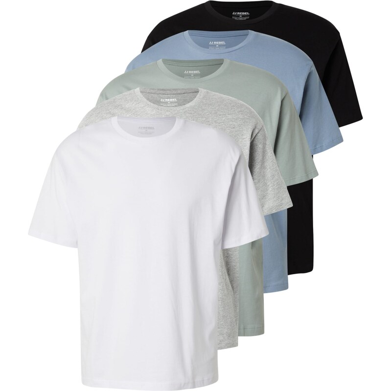 JJ Rebel Tričko JREB svetlosivá / fialová / vínovo červená / čierna 60917166