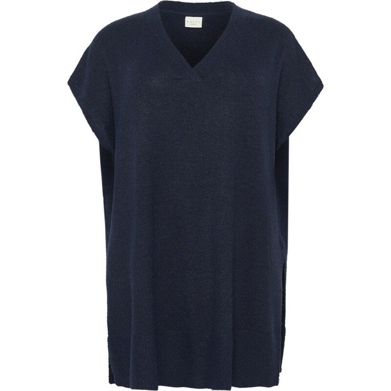 KAFFE CURVE Pelerína Annett námornícka modrá 62225035