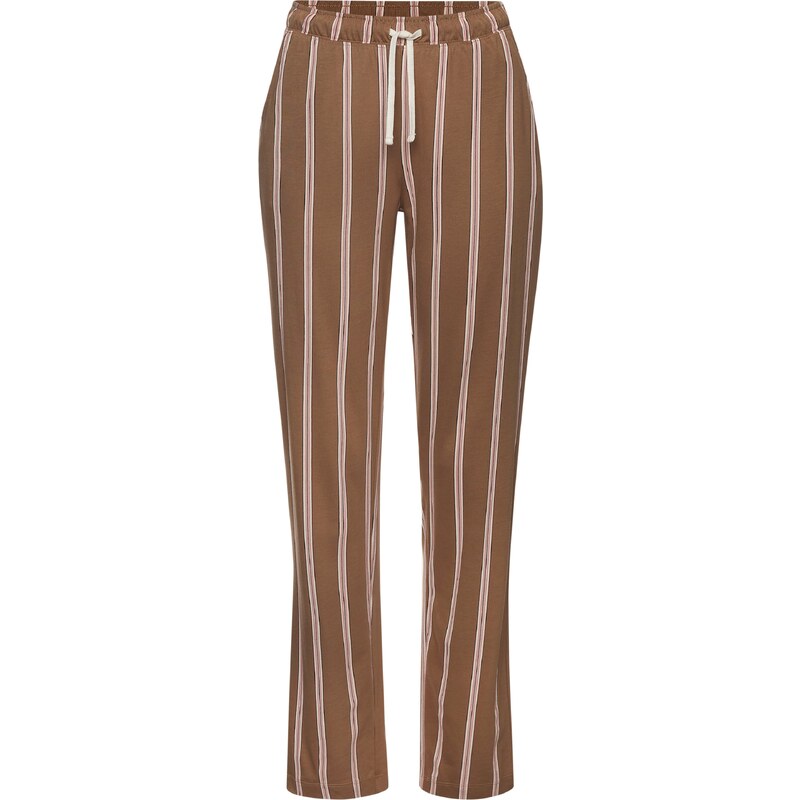 LASCANA Pyžamové nohavice nebielená / hnedá / svetloružová 62519348