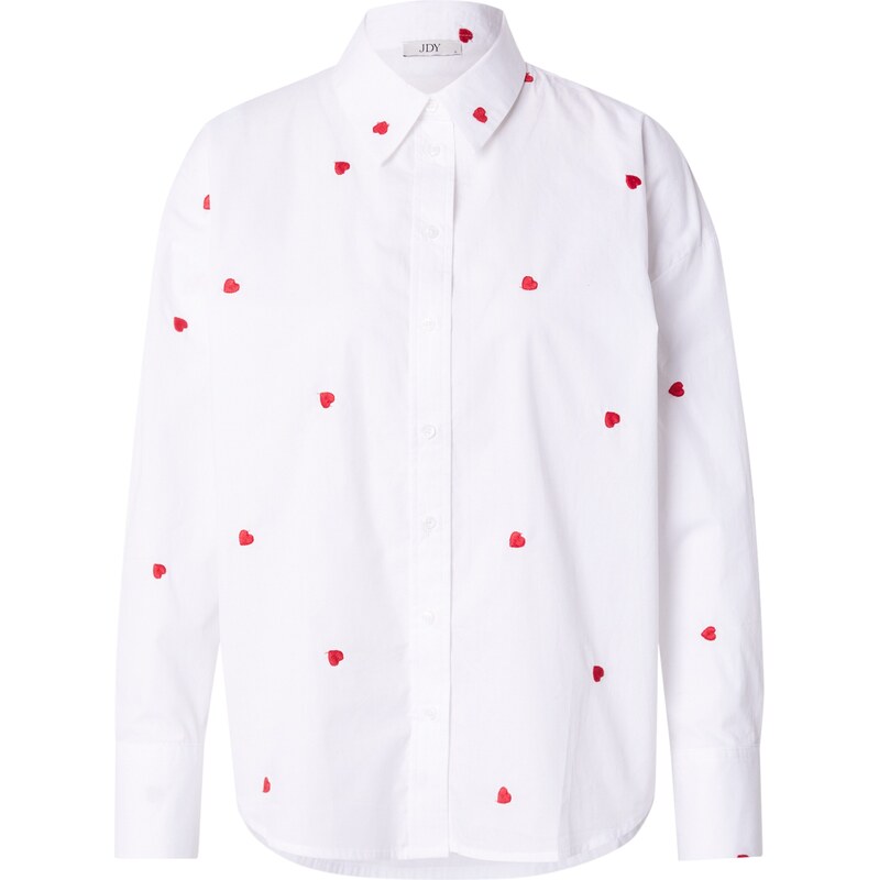 JDY Blúzka červená / biela 62175042