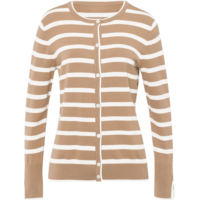 heine Kardigán farba ťavej srsti / biela 62246988