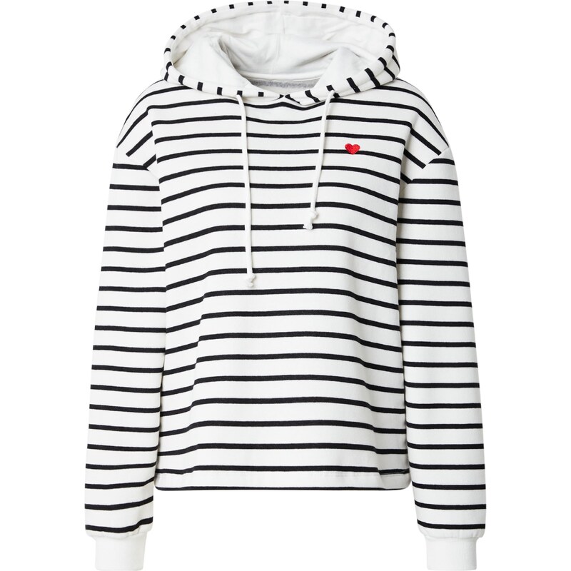 PIECES Mikina PCCHILLI čierna / biela 62175153