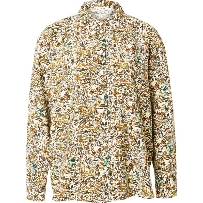 JDY Blúzka JDYELIA krémová / koňaková / olivová / čierna 62127933