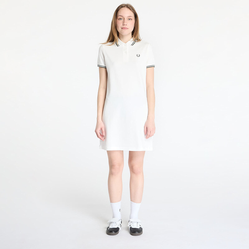 Oblečenie FRED PERRY The Twin Tipped Dress Snow White/ Court Green 34 61958006