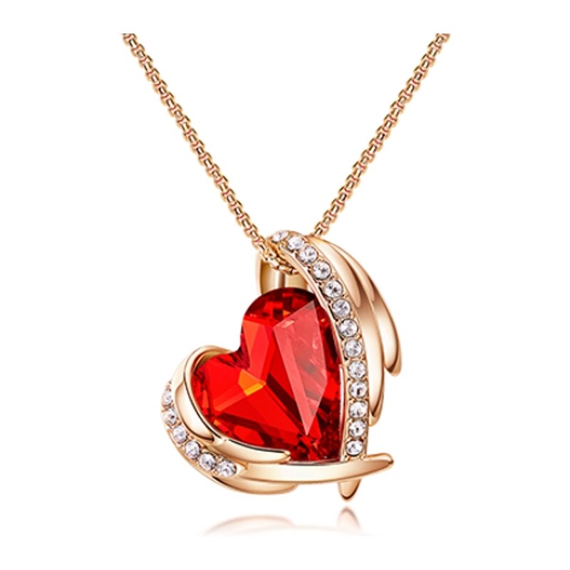SWAROVSKI Elements Swarovski e. náhrdelník Angel Heart, červené srdce 61958437
