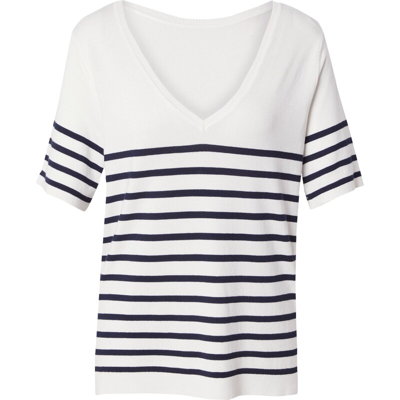 VILA Sveter Wennie námornícka modrá / biela 61965169