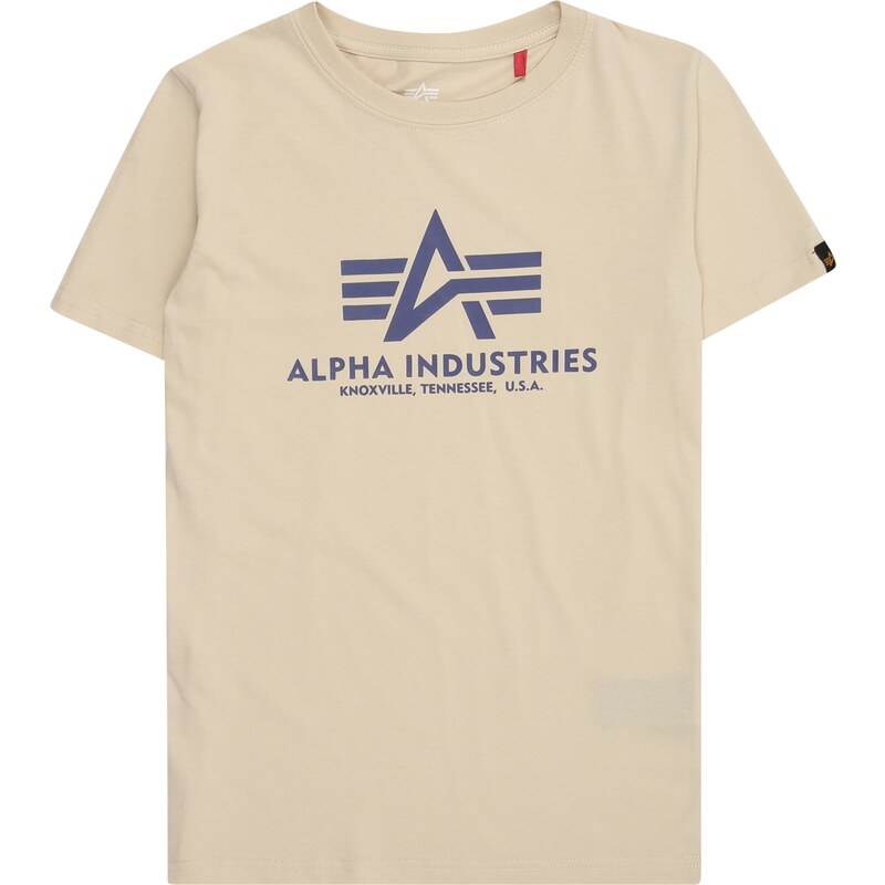 ALPHA INDUSTRIES Tričko béžová / námornícka modrá 61965298
