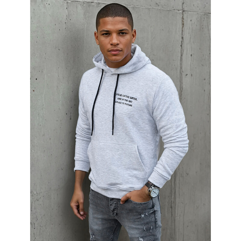 Pánska mikina s kapucňou Farba Ecru DSTREET BX5461 65636562