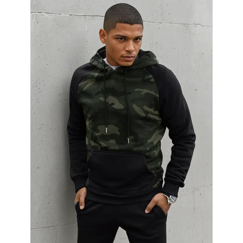 Pánska mikina s kapucňou Farba zelená DSTREET BX5485 - výpredaj 67075088