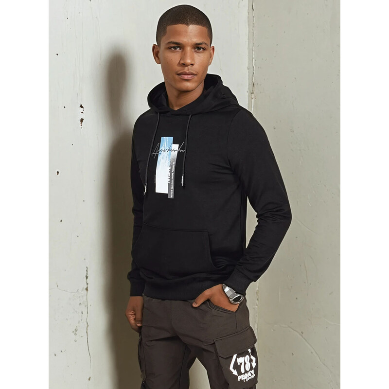 Pánska mikina s kapucňou Farba čierna DSTREET BX5725 65598015
