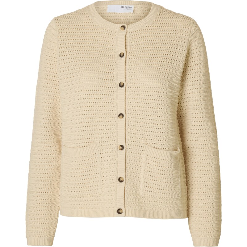 SELECTED Kardigán SLFVinna béžová / hnedá 61964733