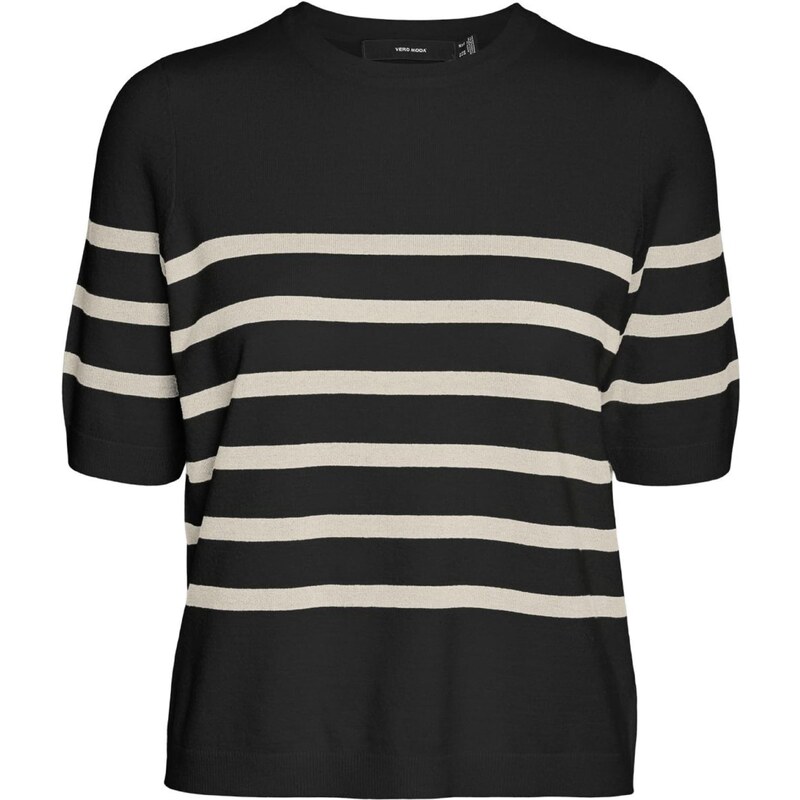 VERO MODA Sveter VMSaba krémová / čierna 62072308