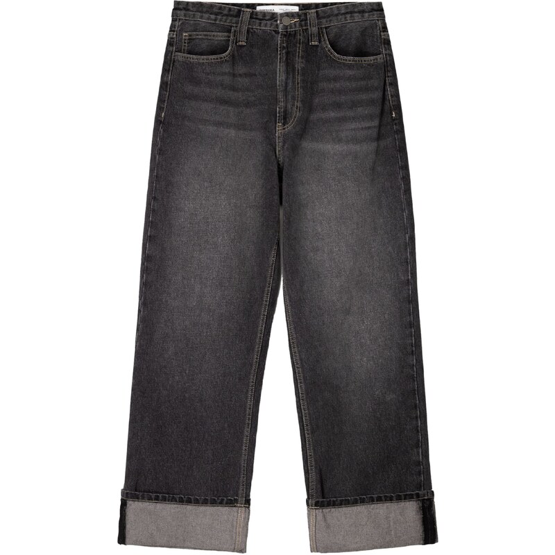 Bershka Džínsy sivý denim 63156929