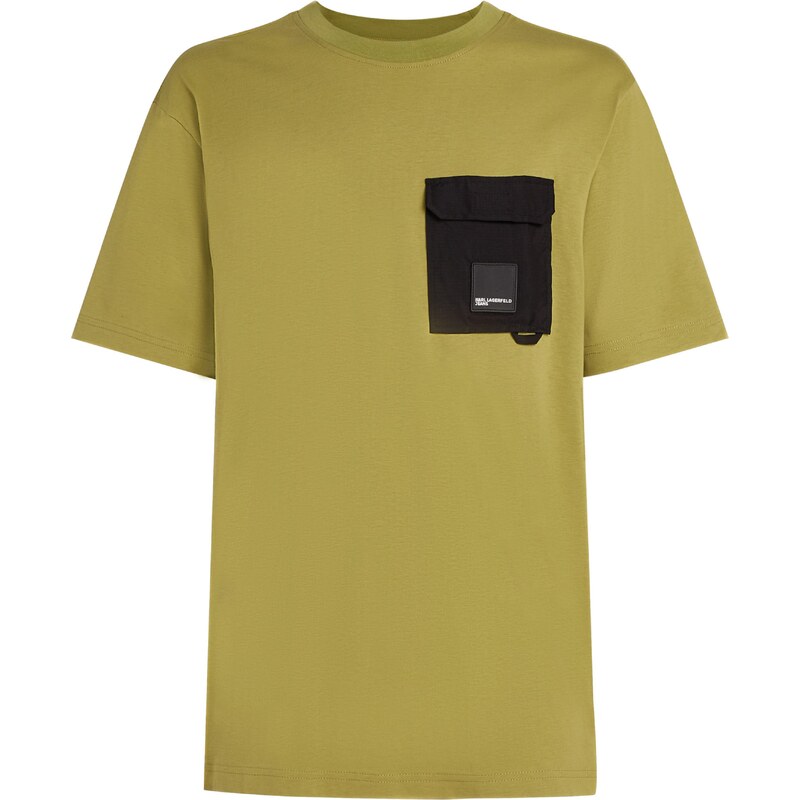 KARL LAGERFELD JEANS Tričko olivová / čierna / biela 61984944